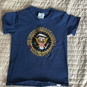 White house gift shop Kids Navy Blue Graphic T-Shirt